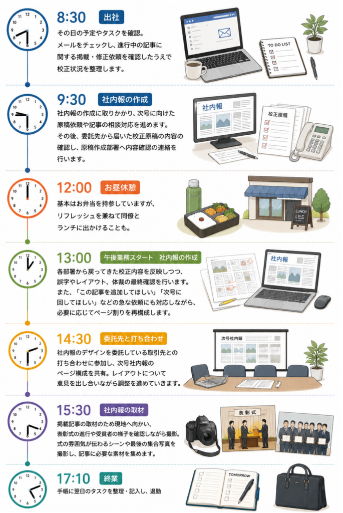 広報の1日のスケジュール