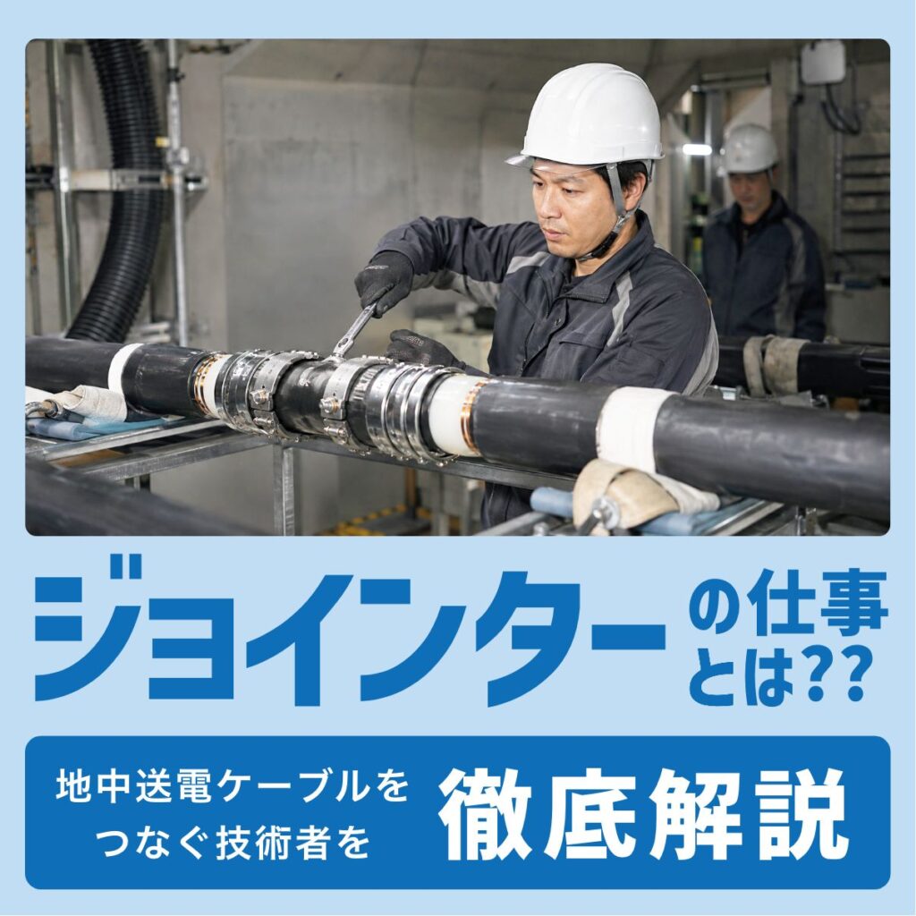 ョインターの仕事とは？地中送電ケーブルをつなぐ技術者を徹底解説
